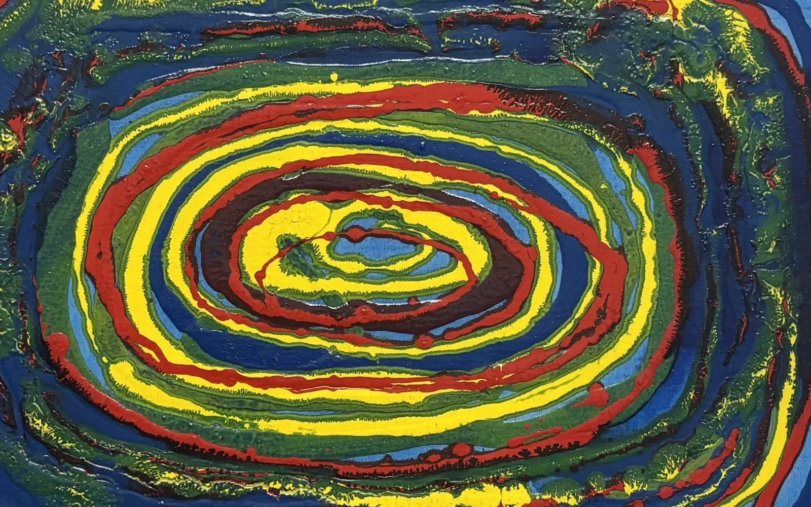 Dettaglio di Vortice primario: anelli rossi, gialli e blu